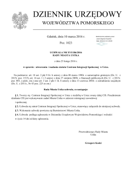 Uchwała Nr XVI/186/2016 z dnia 25 lutego 2016 r.