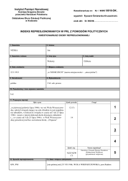 INDEKS REPRESJONOWANYCH W PRL Z POWOD&Oacute;W