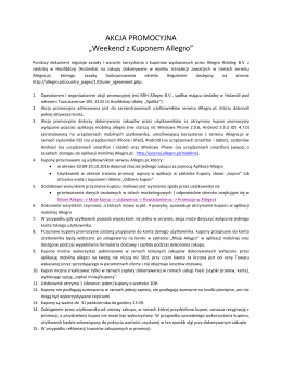 AKCJA PROMOCYJNA „Weekend z Kuponem