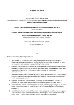 Jawny Rejestr Zbior&oacute;w GOK - Gminny Ośrodek Kultury w