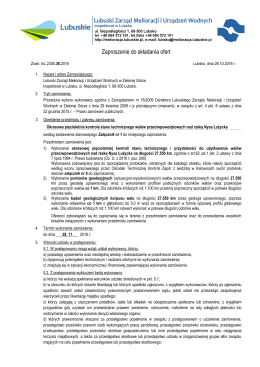 Zaproszenie do składania ofert