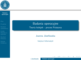 Badania operacyjne - Instytut Informatyki