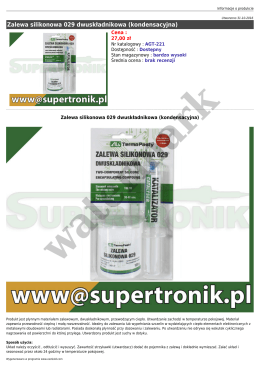 Zalewa silikonowa 029 dwuskładnikowa