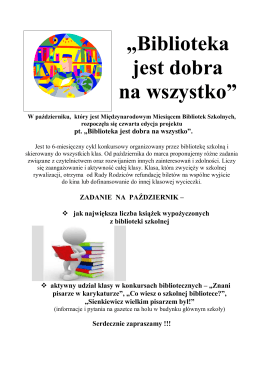 Biblioteka jest dobra na wszystko