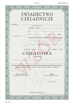 załącznik nr 1 do rozporządzenia