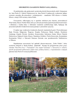 1050 DRZEWO ZASADZONE PRZED NASZĄ SZKOŁĄ W