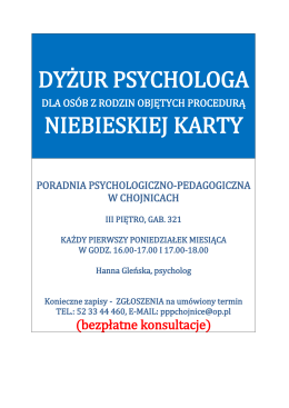 dyżur psychologa niebieskiej karty