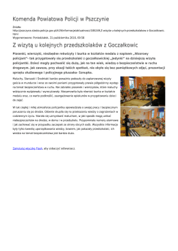 Komenda Powiatowa Policji w Pszczynie Z wizytą u kolejnych