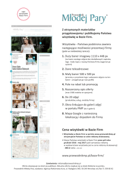 Cena wizyt&oacute;wki w Bazie Firm