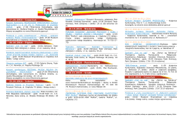 Kalendarium imprez opracowano na podstawie informacji