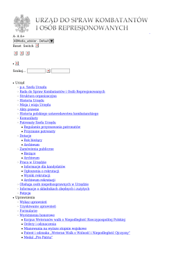 Wersja PDF - Urząd do Spraw Kombatant&oacute;w i Os&oacute;b