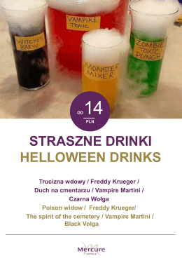 STRASZNE DRINKI HELLOWEEN DRINKS