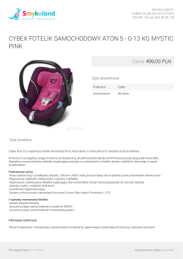 cybex fotelik samochodowy aton 5 - 0-13 kg mystic