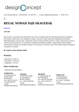 REGAŁ NOMAD DĄB SKAGERAK