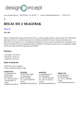 REGAŁ DO 2 SKAGERAK