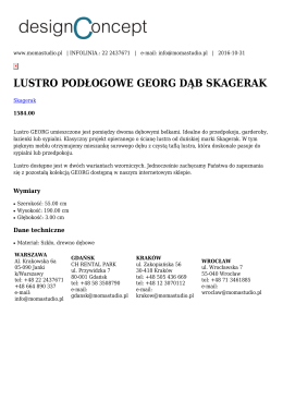 LUSTRO PODŁOGOWE GEORG DĄB SKAGERAK