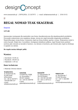 REGAŁ NOMAD TEAK SKAGERAK