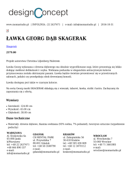 ŁAWKA GEORG DĄB SKAGERAK