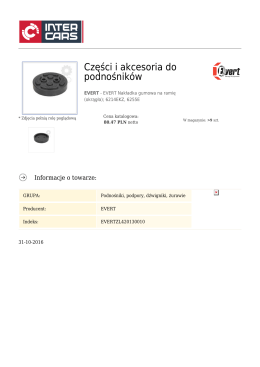 Części i akcesoria do podnośnik&oacute;w