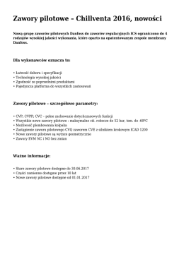 Zawory pilotowe &ndash; Chillventa 2016, nowości