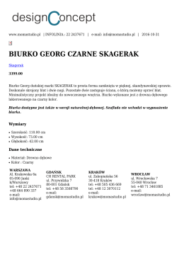 BIURKO GEORG CZARNE SKAGERAK