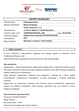 Opinia techniczna Nr z dnia
