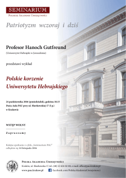 Zaproszenie/plakat - Polska Akademia Umiejętności