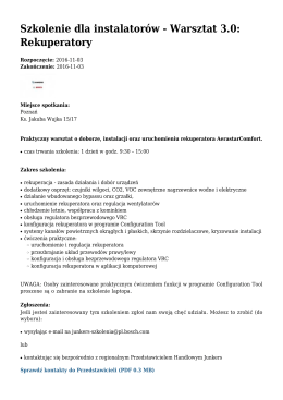 Szkolenie dla instalator&oacute;w - Warsztat 3.0