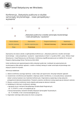 Statystyka publiczna w służbie samorządu terytor