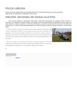 policja lubelska parczew: dachowali bo szukali kluczyka