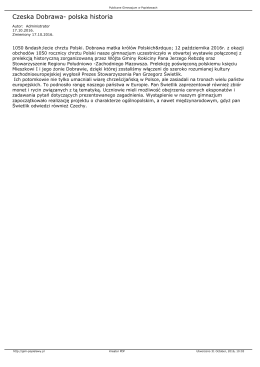 Czeska Dobrawa- polska historia