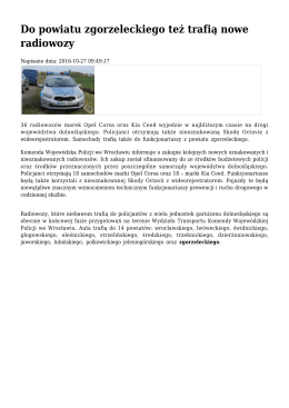 Do powiatu zgorzeleckiego też trafią nowe radiowozy