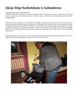 Akcja Stop Narkotykom w Lubomierzu
