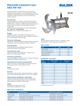 Mieszadła zatapialne typu ABS RW 400