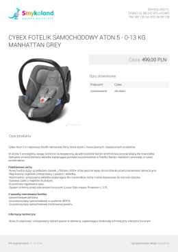 cybex fotelik samochodowy aton 5 - 0-13 kg