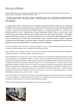 Generuj PDF - Policja Ł&oacute;dzka