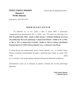WÓJT GMINY DMOSIN Dmosin 9 95