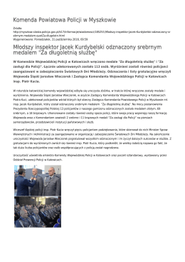 Generuj PDF - Komenda Powiatowa Policji w Myszkowie