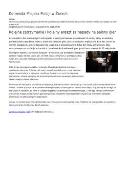 Generuj PDF - Komenda Miejska Policji w Żorach
