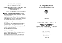 Więcej - Polskie Stowarzyszenie Mykologów Budownictwa
