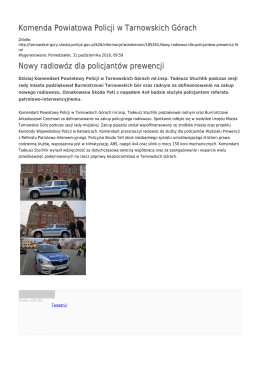 Generuj PDF - Komenda Powiatowa Policji w Tarnowskich G&oacute;rach