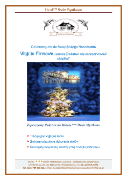 Hotel*** Dw&oacute;r Mystkowo - Ośrodki