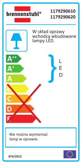 1179290610 1179290620 L E D W skład oprawy wchodzą