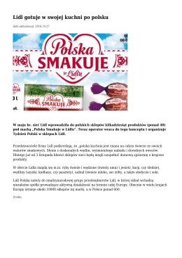 Lidl gotuje w swojej kuchni po polsku