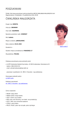 Generuj PDF - Poszukiwani