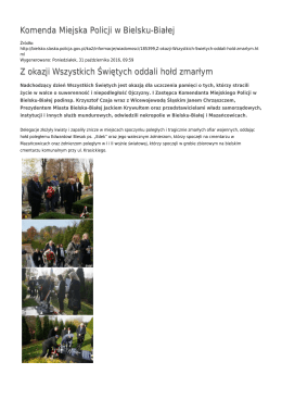 Generuj PDF - Komenda Miejska Policji w Bielsku