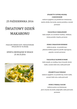 światowy dzień makaronu