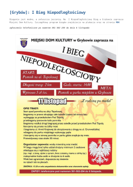 [Grybów]: I Bieg Niepodległościowy