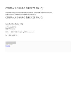 Generuj PDF - Centralne Biuro Śledcze Policji