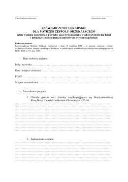 Zaświadczenie lekarskie (Rewalidacja)